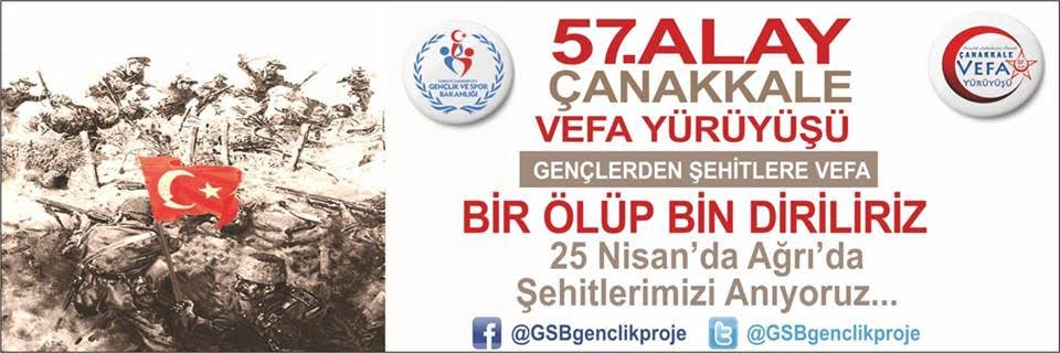 AĞRI GHSİM’DEN “57. ALAY ÇANAKKALE VEFA YÜRÜYÜŞÜ”