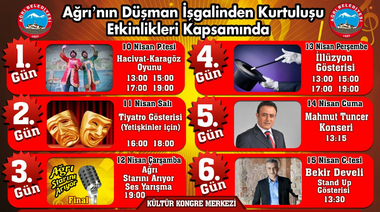 Ağrı Belediyesi 15 Nisan Kurtuluş Etkinlikler