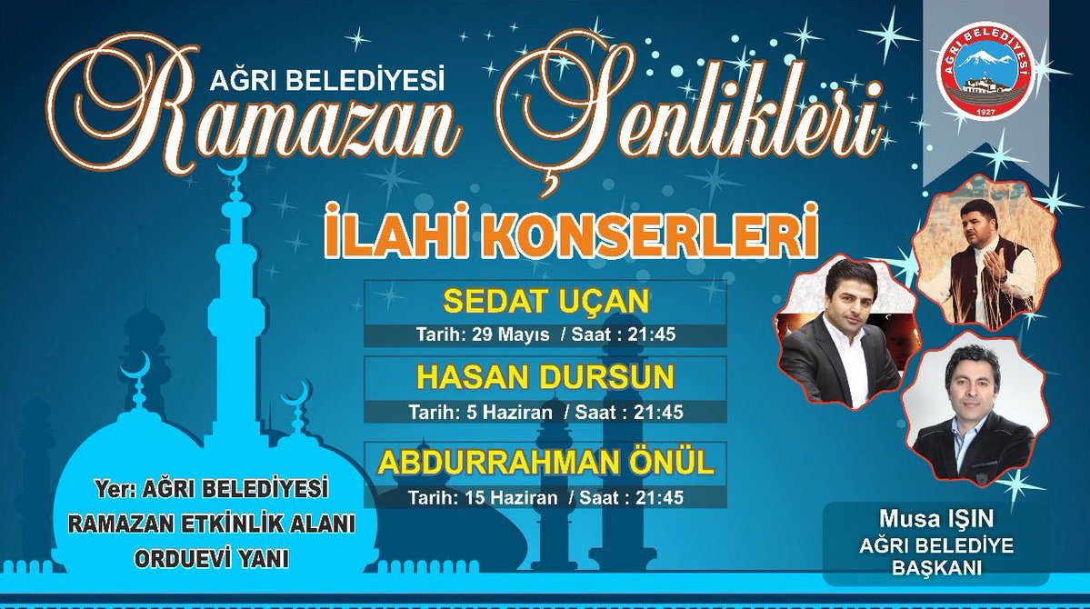 AĞRI BELEDİYESİ 2017 RAMAZAN ETKİNLİKLERİ