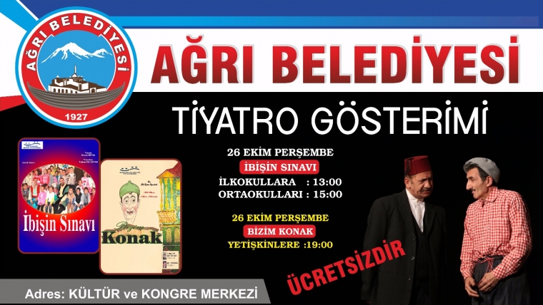 Ağrı Belediyesi’nden Tiyatro gösterimi