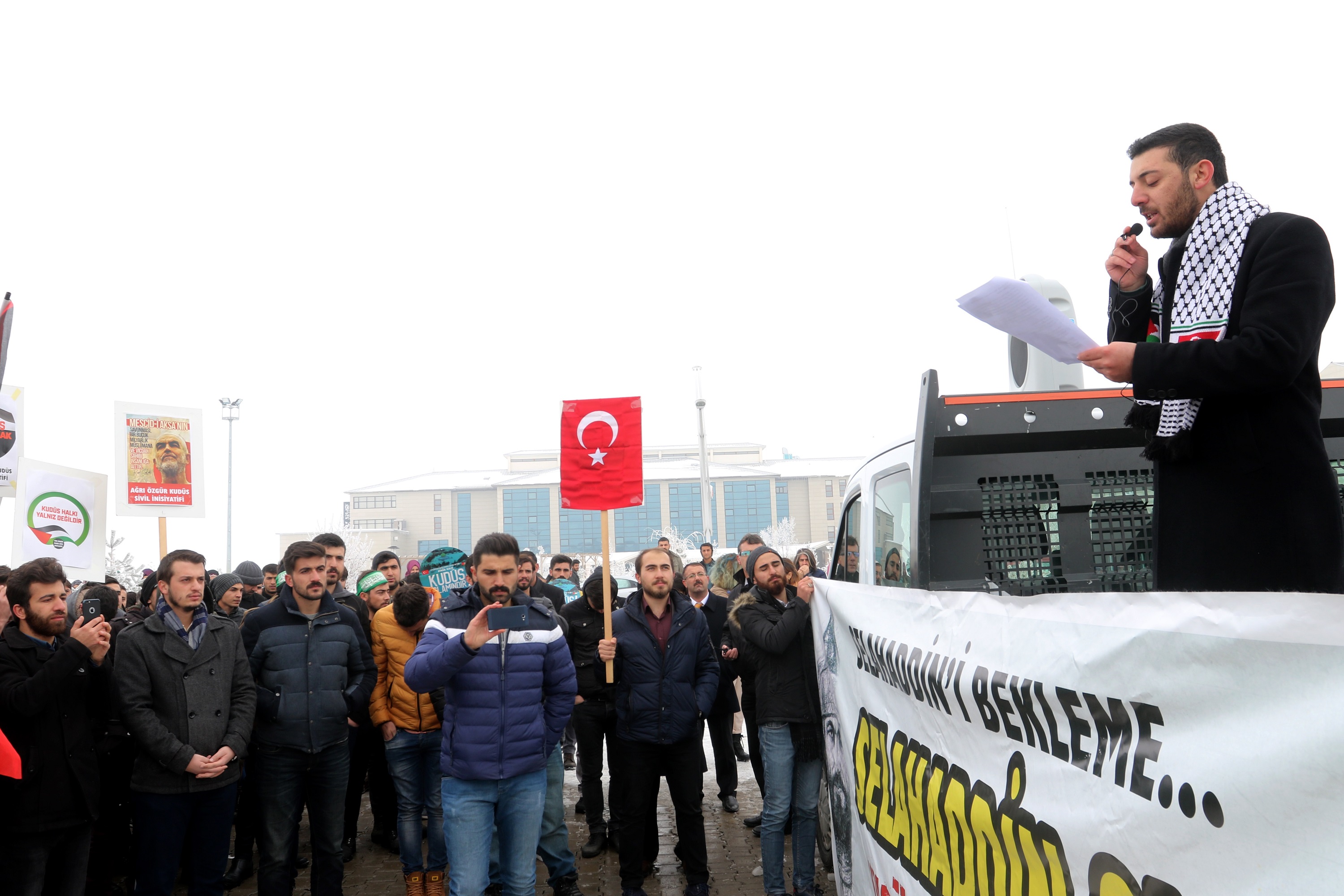 Ağrı İbrahim Çeçen Üniversitesi Öğrenci Kulüplerinden ABD’nin Kudüs Kararı ile ilgili Ortak Basın Açıklaması