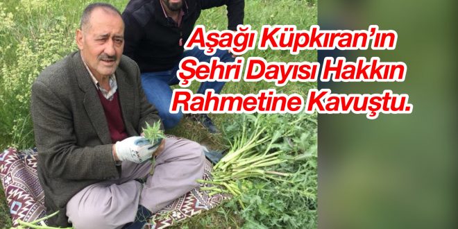 Aşağı Küpkıran’ın Şehri Dayısı Hakkın Rahmetine Kavuştu.