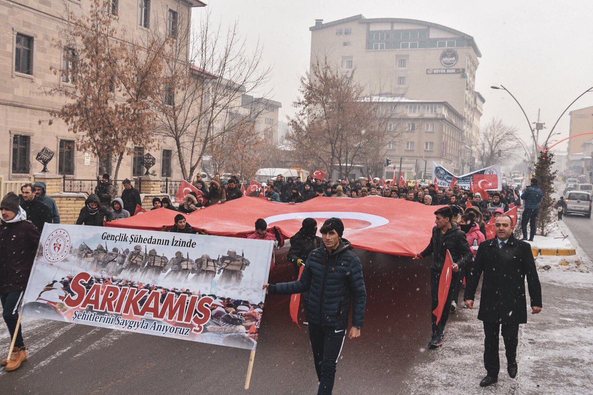 Ağrı’da Sarıkamış Şehitleri Anma Yürüyüşü