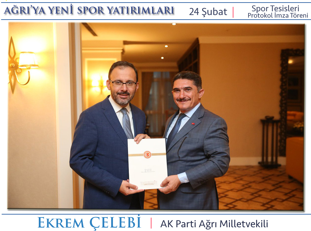 GENÇLİK VE SPOR BAKANI KASAPOĞLU AĞRI’YA YATIRIM MÜJDELERİYLE GELİYOR.