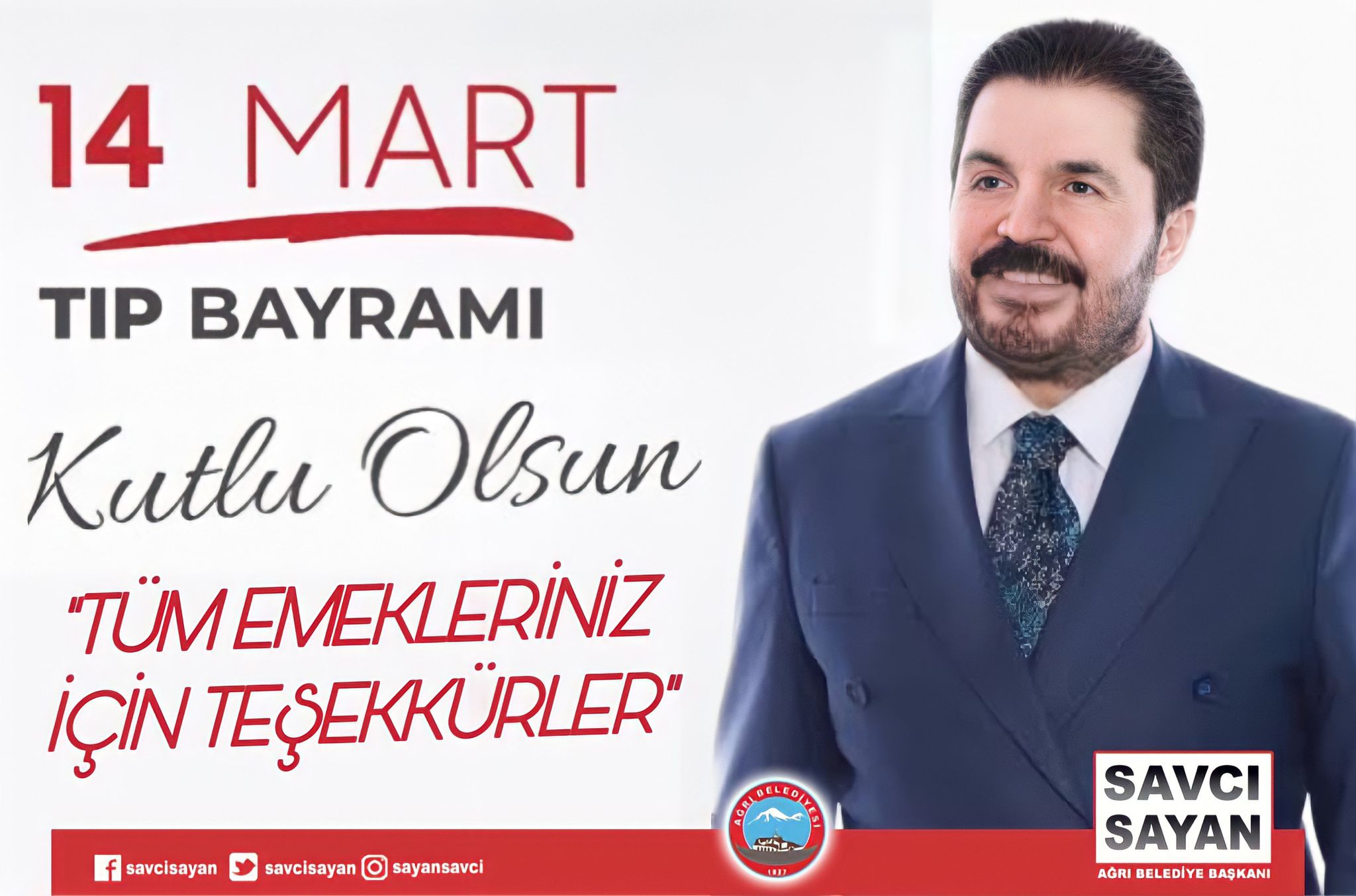 Başkan Savcı Sayan, “14 Mart Tıp Bayramı” münasebetiyle bir kutlama mesajı yayınladı.