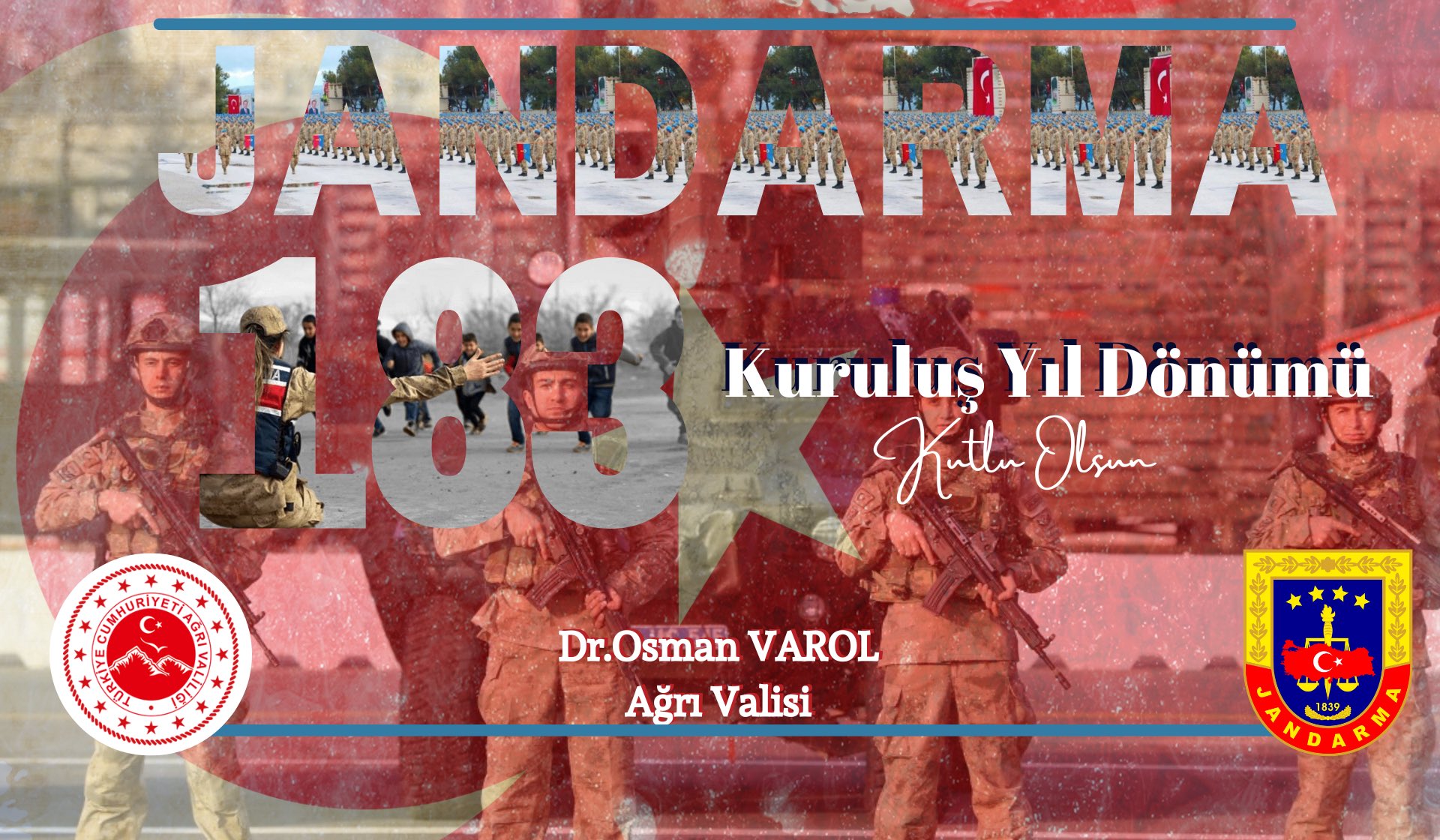 Vali Varol’un Jandarma Teşkilatının 183’üncü Kuruluş Yıl Dönümü Mesajı